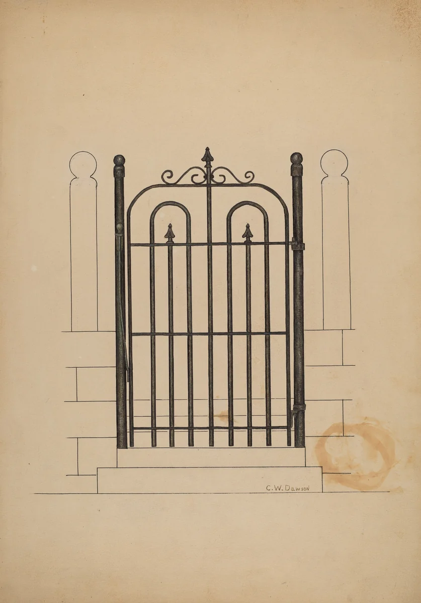 Iron Gate by Clarence W. Dawson, index of american design, 1941