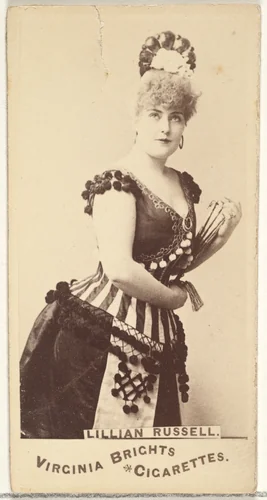 Lillian Russell, from the Actors and Actresses series (N45, Type 1) for Virginia Brights Cigarettes by Allen & Ginter, photograph, 1885-1891