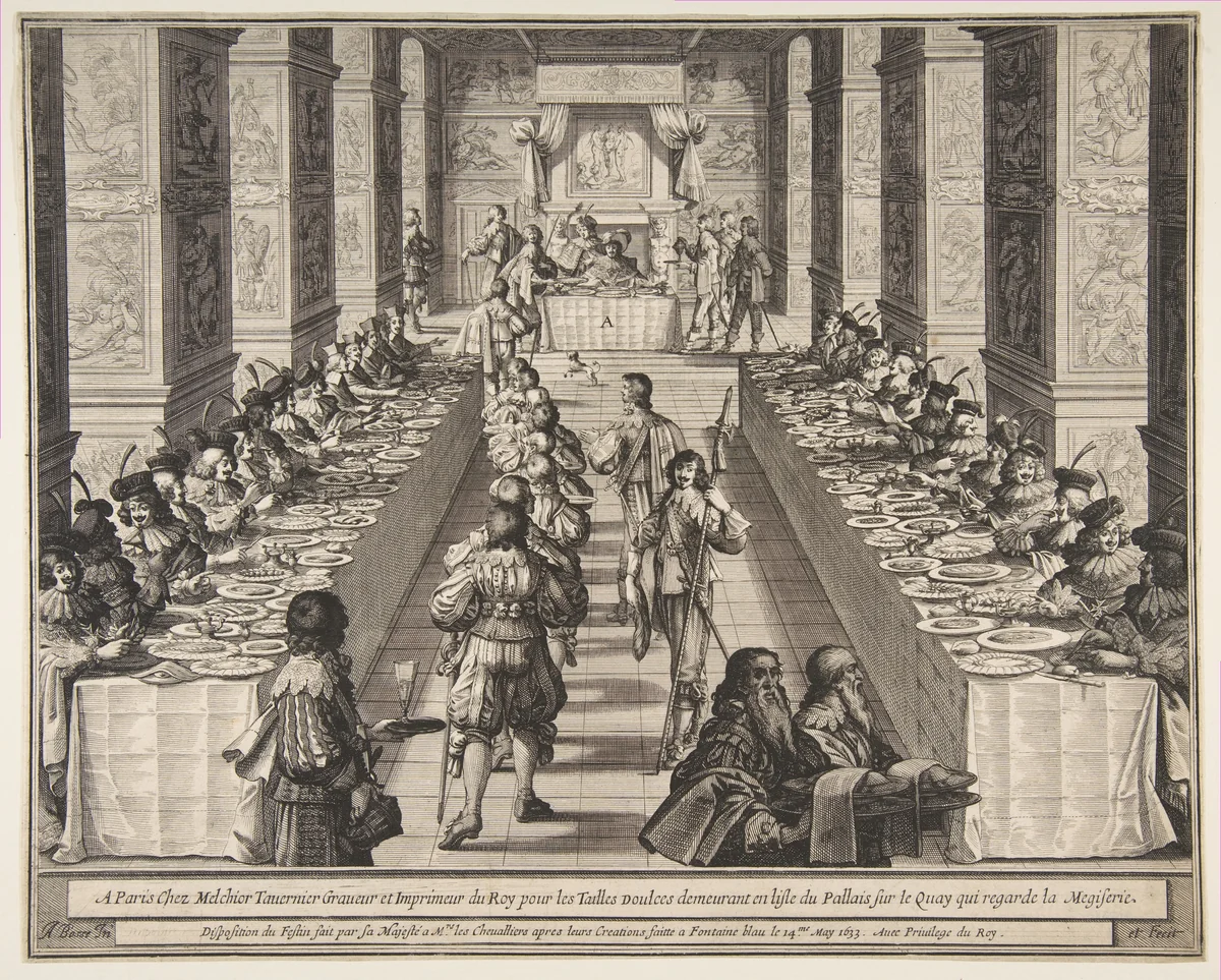 Banquet of the Chevaliers of the Holy Spirit by Abraham Bosse, print, 1634