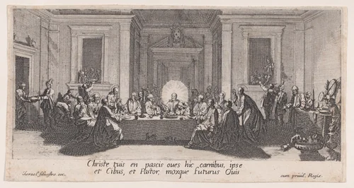 La Cêne (The Last Supper), from "La Grande Passion" (The Large Passion) by Jacques Callot, print, 1618-1630