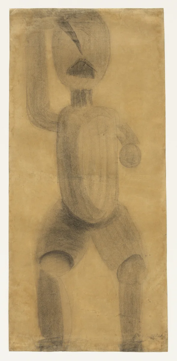 Study related to The First Step by Constantin Brâncuși, drawing, 1913