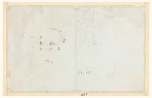 Schets met enkele bomen by David de Sandoz-Rollin, drawing, 1750-1809