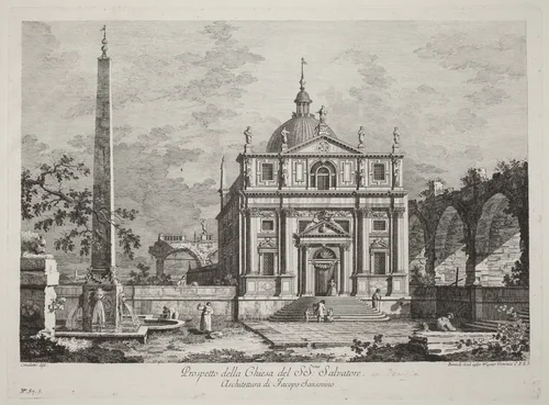 Prospetto della Chiesa del SS. Salvatore by Fabio Berardi
Canaletto, print, 1742