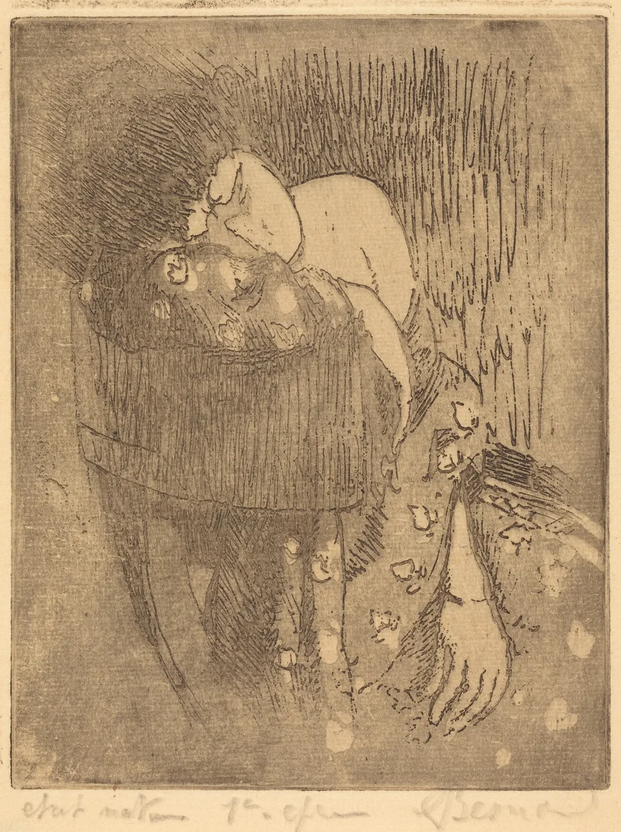 Sorrow (Chagrin) by Albert Besnard, print, 1919