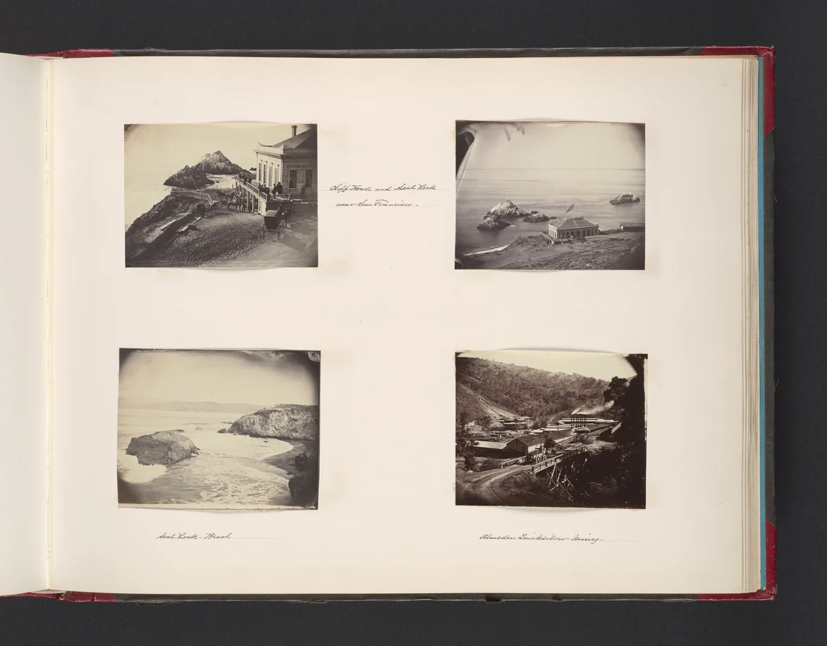 Cliff House and Seal Rock Near San Francisco by John Thomson, photograph, 1865