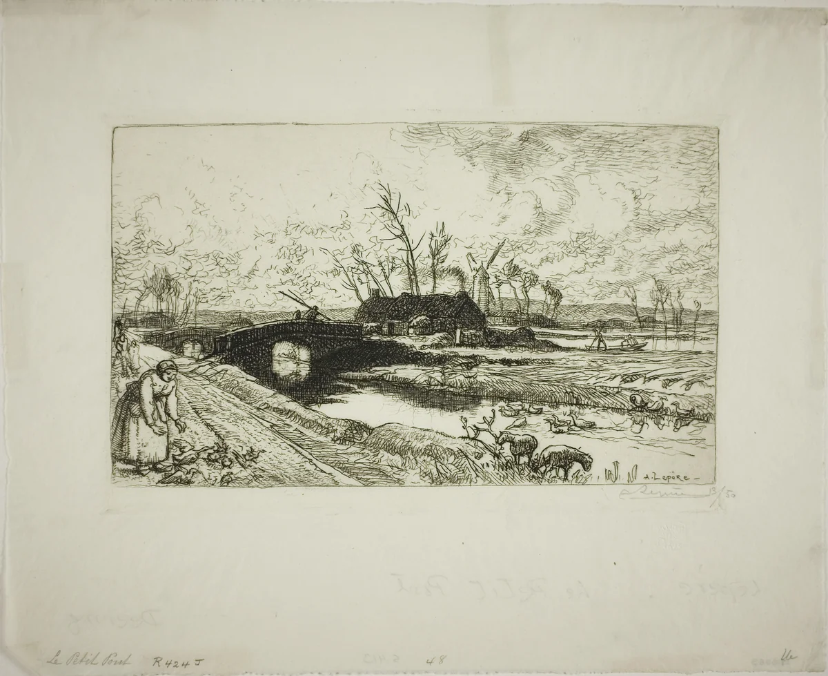 The Little Bridge by Louis Auguste Lepère, print, 1913