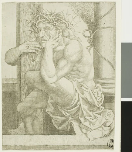 The Man of Sorrows by Frans Crabbe, print, 1540-1550