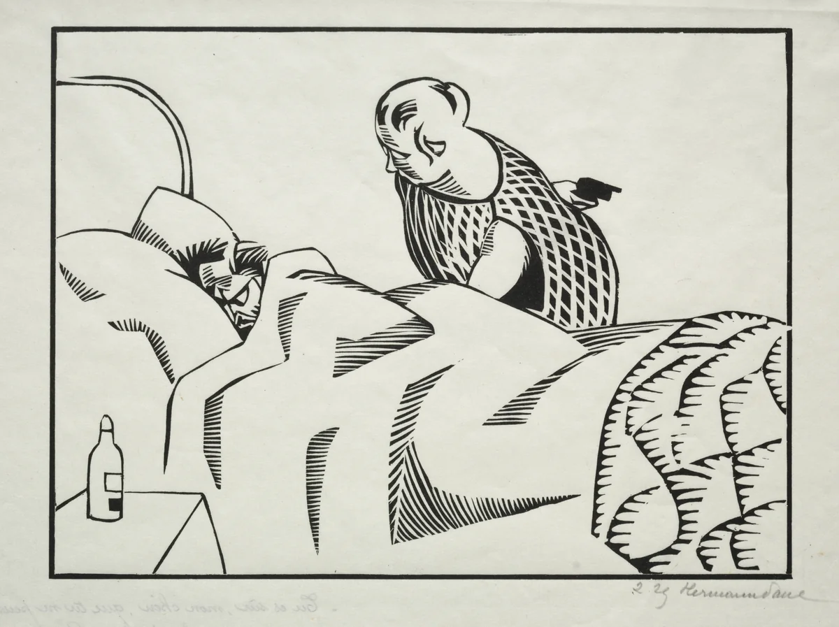 You are sure my dear that you cannot think of anything more to help the pain? by Hermann Paul, print, 1900-1925