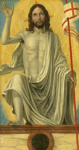 Christ Risen from the Tomb by Bergognone, painting, 1490