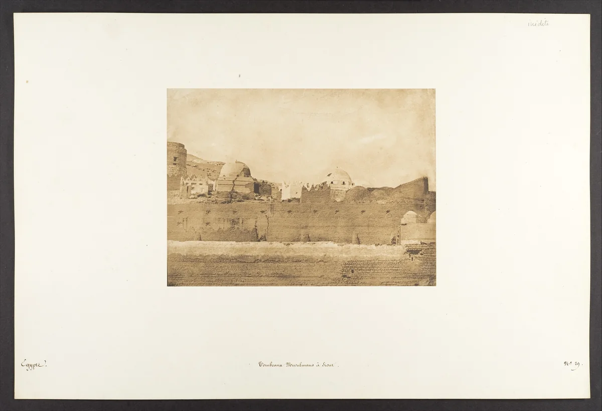 Tombeaux Musulmans à Siout by Maxime Du Camp, photograph, 1849-1850