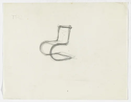 Chair (similar to MR10) (Perspective sketch) by Ludwig Mies van der Rohe, mies van der rohe archive, 1927