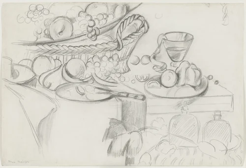 Still Life by Henri Matisse, drawing, 1915