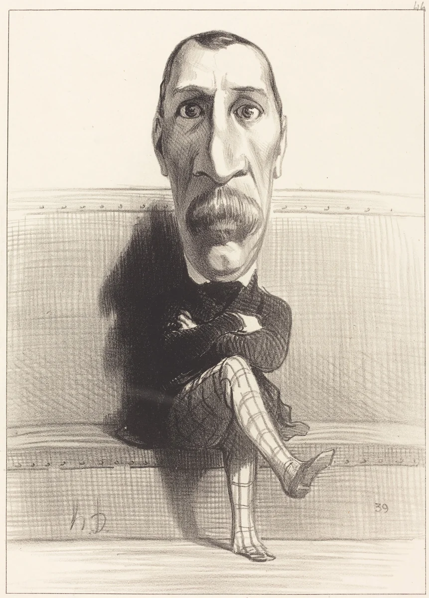 Eus. Isidore Buvignier by Honoré Daumier, print, 1849