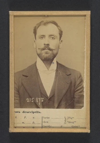 Bertani. Orsini. 24 ou 25 ans, né à Florence (Italie). Sans profession. Anarchiste. 18/3/94 by Alphonse Bertillon, photograph, 1894