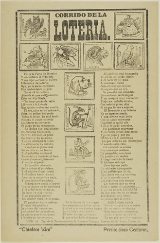 Corrido of the Lottery by José Guadalupe Posada, print, 1871-1913
