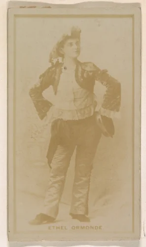 Ethel Ormonde, from the Actresses series (N245) issued by Kinney Brothers to promote Sweet Caporal Cigarettes by Kinney Brothers Tobacco Company, photograph, 1890