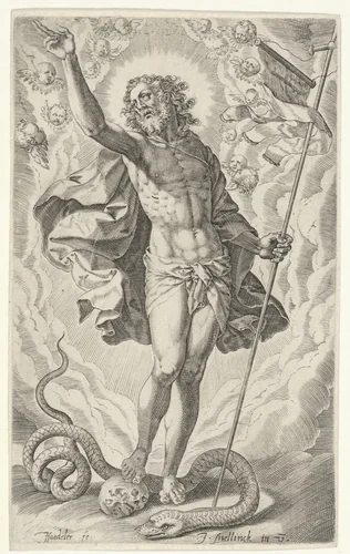 Triomferende Christus by Unknown, print, 1560-1600