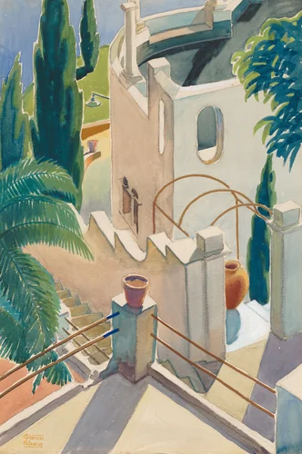 From Our Balcony by Glenn Moore Shaw, drawing, 1928