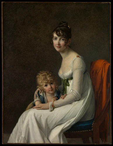 Madame Philippe Panon Desbassayns de Richemont (Jeanne Eglé Mourgue, 1778–1855) and Her Son, Eugène (1800–1859) by Marie Guillemine Benoist, painting, 1802