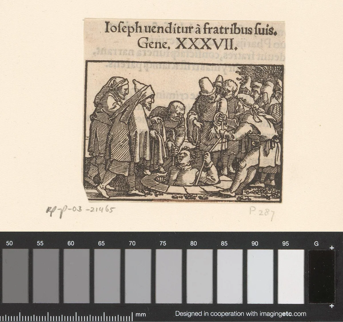 Jozef in de put by anonymous, print, 1530-1533