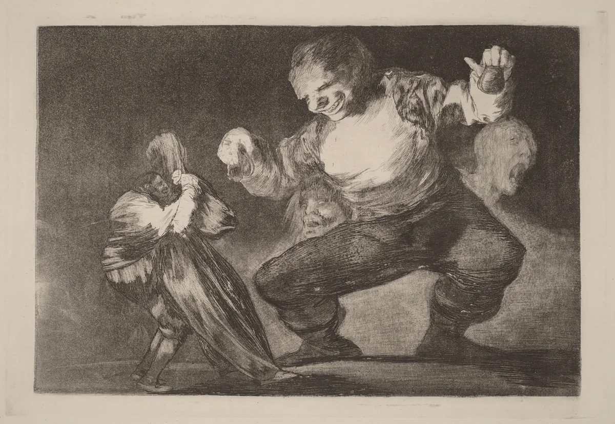 Bobalicon (Simpleton) by Francisco Goya, print, 1816