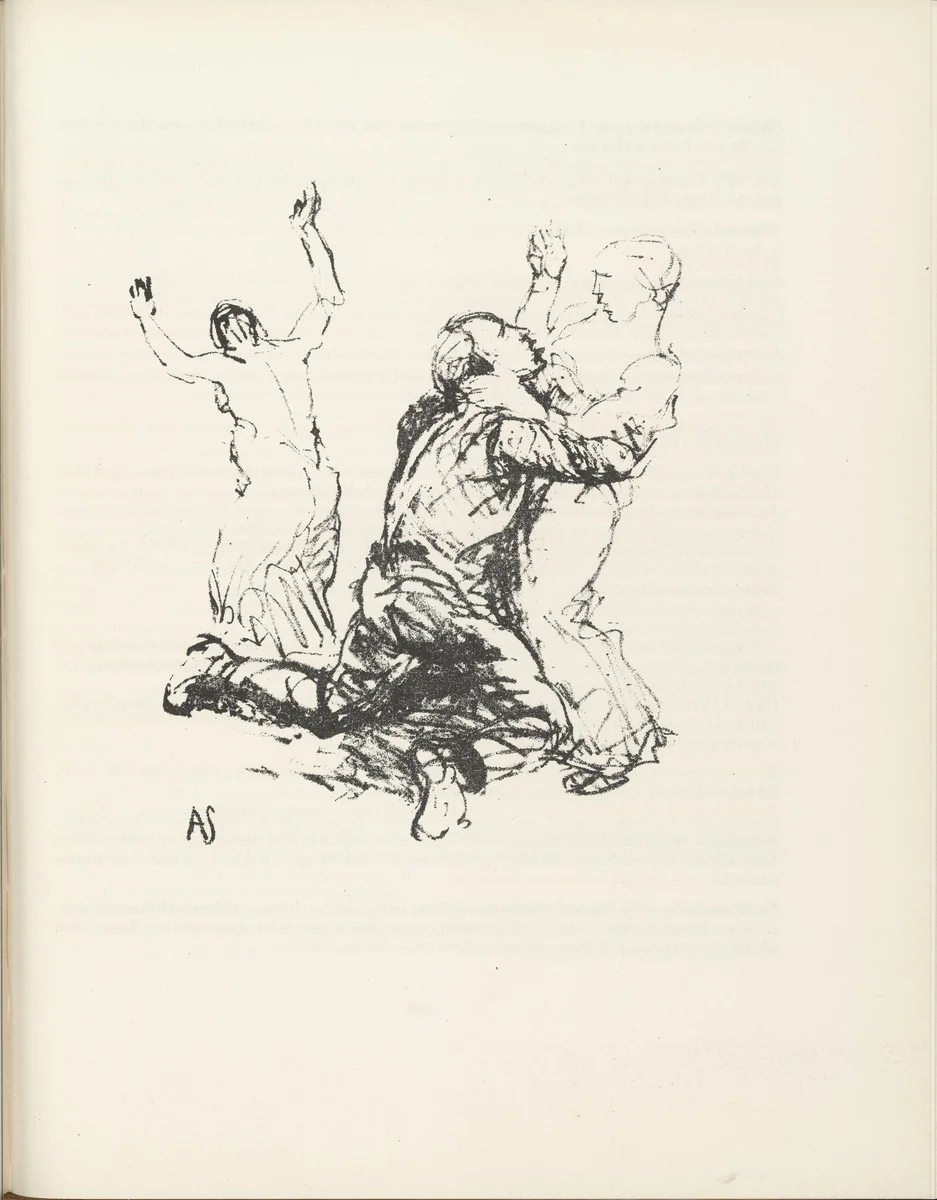Courtship (Werbung) (plate, page 99) from the periodical Münchner Blätter für Dichtung und Graphik, vol. 1, no. 7 (July 1919) by Adolf Ferdinand Schinnerer, periodical, 1919