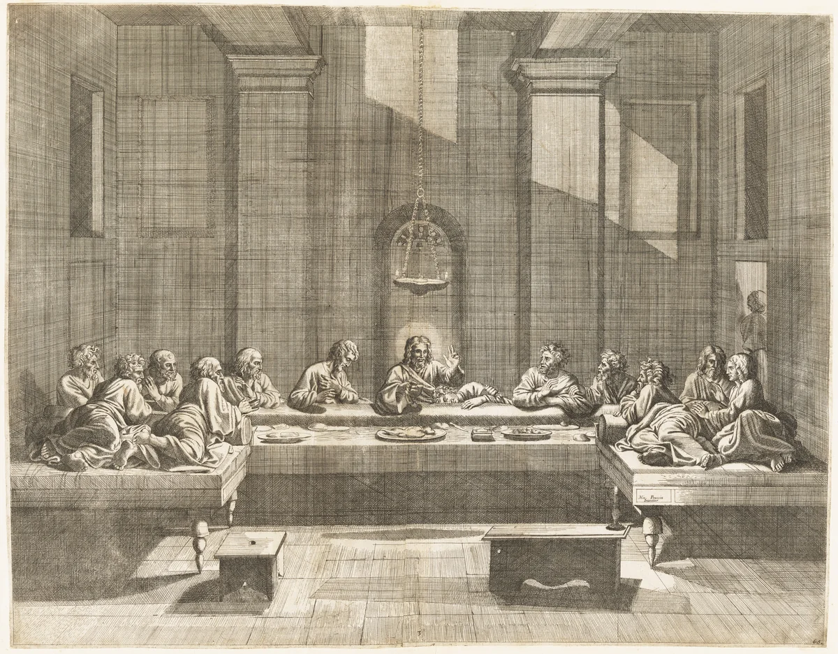 Eucharist by Jean Dughet; Nicolas Poussin, print, 1645-1655