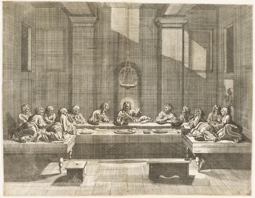 Eucharist by Jean Dughet; Nicolas Poussin, print, 1645-1655