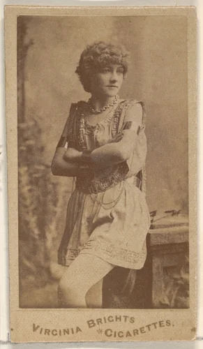 From the Actors and Actresses series (N45, Type 4) for Virginia Brights Cigarettes by Allen & Ginter, photograph, 1885-1891