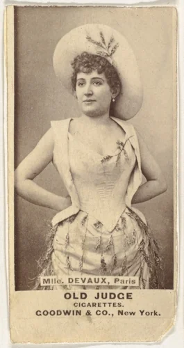 Mlle. Devaux, Paris, from the Actors and Actresses series (N171) for Old Judge Cigarettes by Goodwin & Company, photograph, 1886-1890