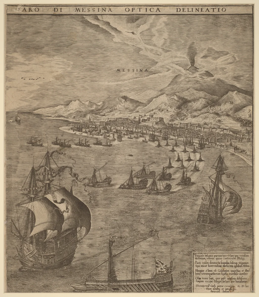 Naval Battle in the Straits of Messina by Frans Huys
Pieter Bruegel the Elder
Hieronymus Cock, print, 1561