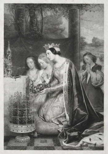 St. Amelia, Queen of Hungary by Paolo Mercuri, print, 1841