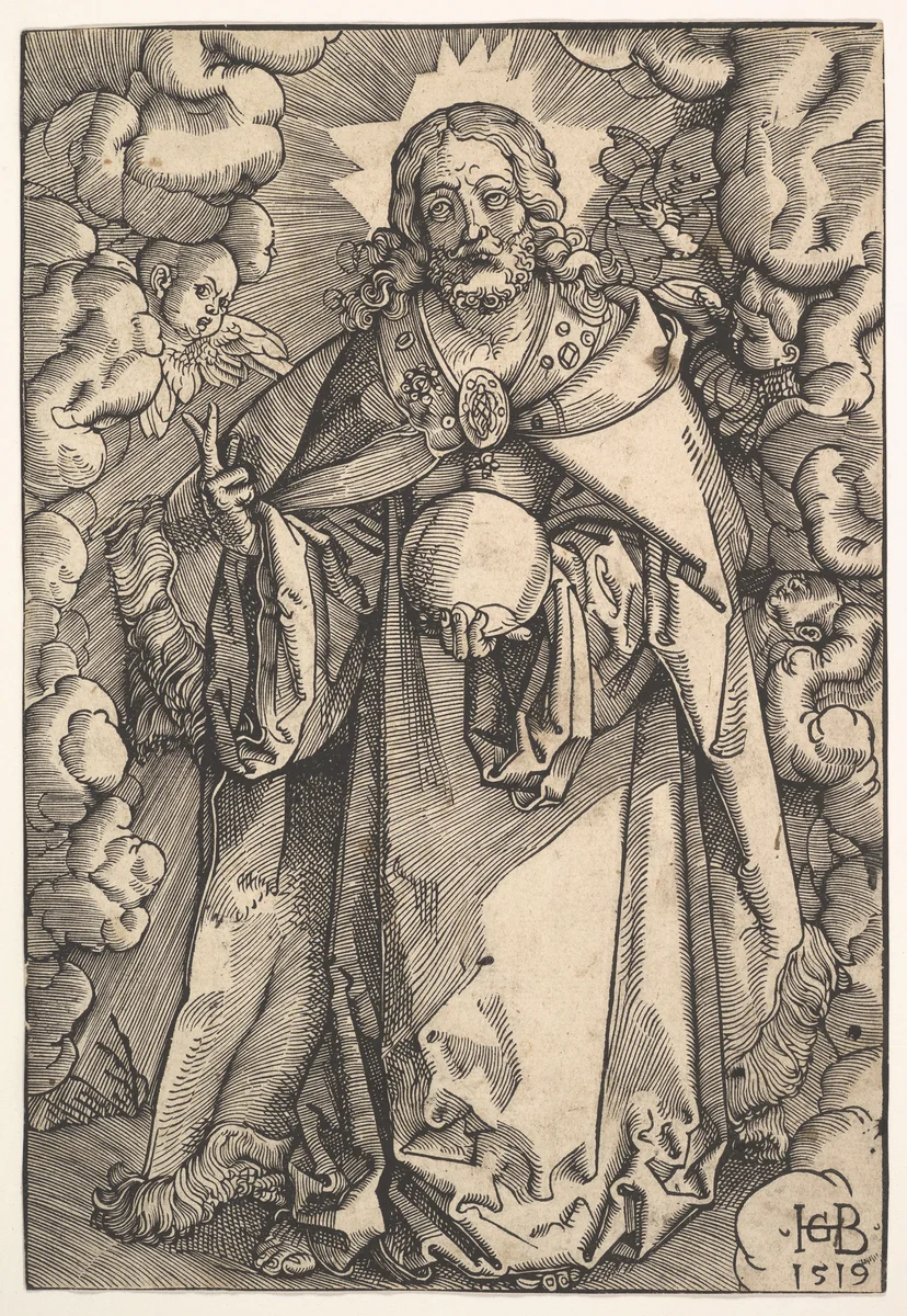 Christ with the Orb of the World in His Left Hand by Hans Baldung, print, 1519