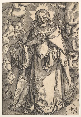 Christ with the Orb of the World in His Left Hand by Hans Baldung, print, 1519