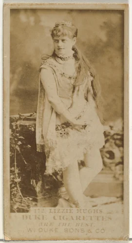 Card Number 172, Lizzie Hughs, from the Actors and Actresses series (N145-7) issued by Duke Sons & Co. to promote Duke Cigarettes by W. Duke, Sons & Co., photograph, 1880-1889