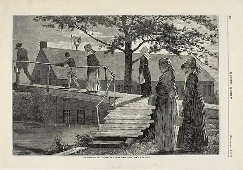 The Morning Bell by Winslow Homer, print, 1873