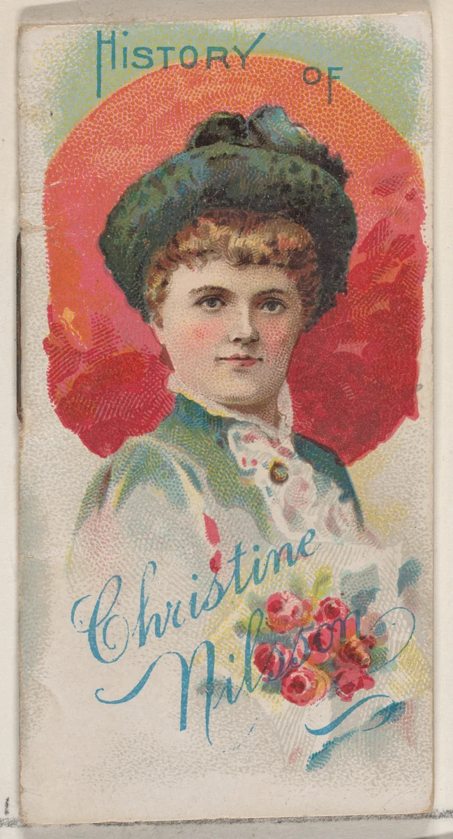 History of Christine Nilsson, from the Histories of Poor Boys and Famous People series of booklets (N79) for Duke brand cigarettes by W. Duke, Sons & Co., print, 1888