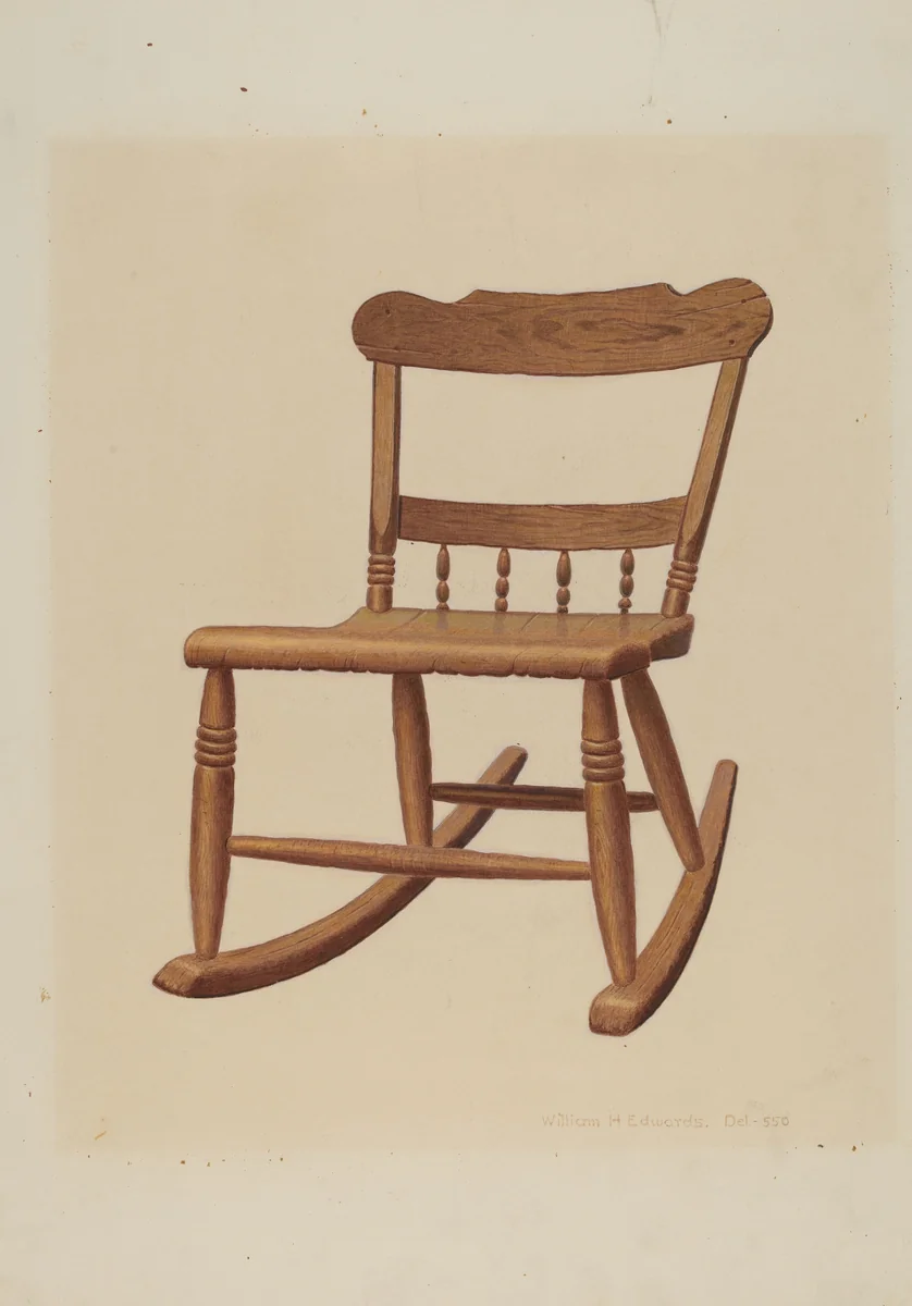Child's Rocking Chair by William H. Edwards, index of american design, 1939
