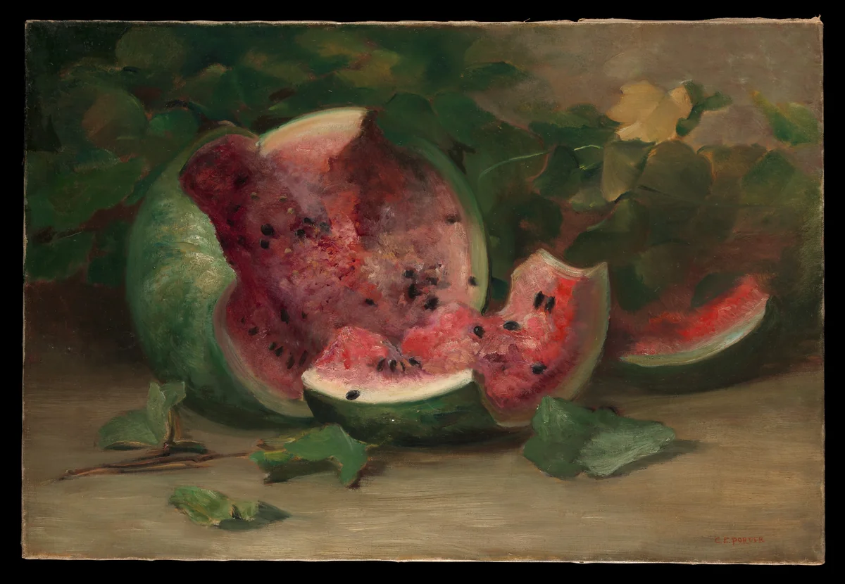 Untitled (Cracked Watermelon) by Charles Ethan Porter, artwork, 1885-1895