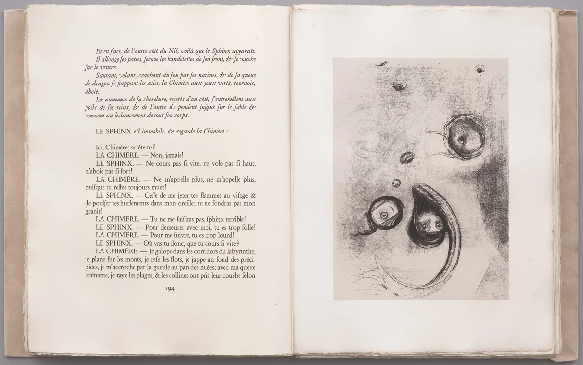 . . . And Eyes without Heads Were Floating like Mollusks (. . . Et que des yeux sans tête flottait comme des mollusques) (plate XX) from La Tentation de Saint-Antoine by Odilon Redon, illustrated book, 1896