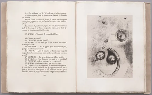 . . . And Eyes without Heads Were Floating like Mollusks (. . . Et que des yeux sans tête flottait comme des mollusques) (plate XX) from La Tentation de Saint-Antoine by Odilon Redon, illustrated book, 1896