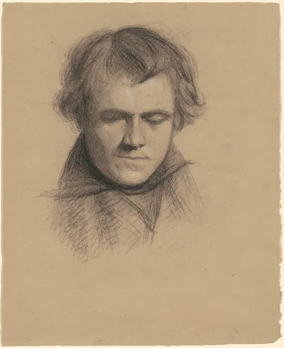 Self-Portrait by Seth Wells Cheney, drawing, 1830-1840