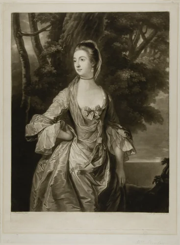 Mrs. Bonfoy by James McArdell, print, 1754