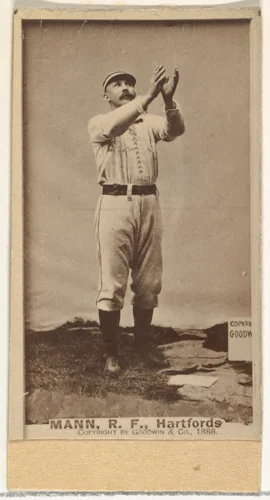 Fred J. Mann, Right Field, Hartford, from the Old Judge series (N172) for Old Judge Cigarettes by Goodwin & Company, photograph, 1888