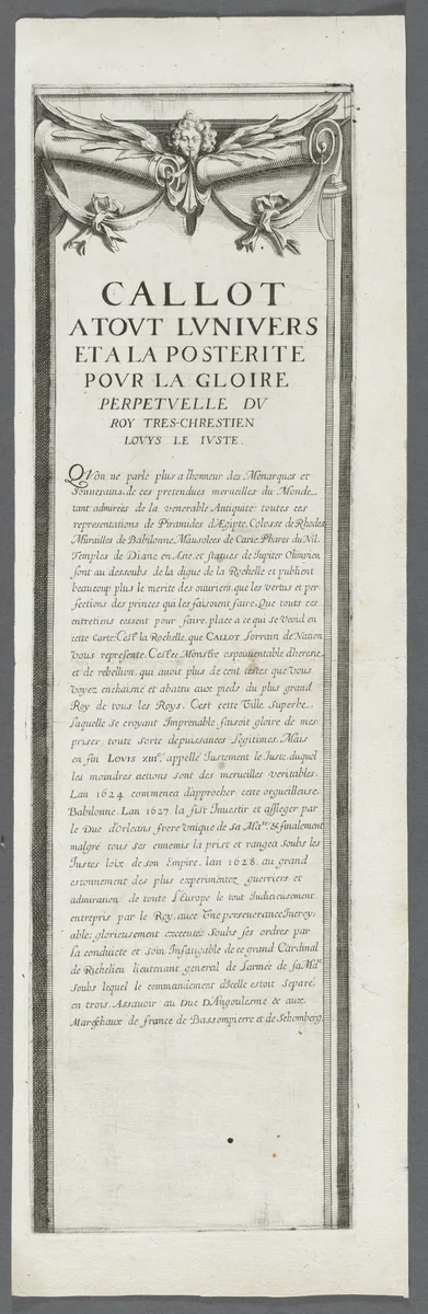 The Siege of La Rochelle: Plate 4 by Jacques Callot, print, 1628-1630