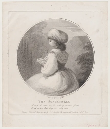 The Songstress by John Raphael Smith, print, 1782