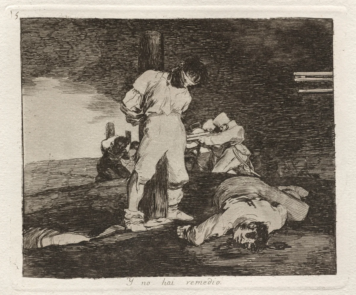 Y no hai remedio (And There's No Help for It) by Francisco Goya, print, 1863