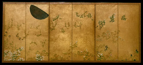 Moon and Autumn Grasses by Tawaraya Sōtatsu (俵屋宗達), painting, 1634-1699