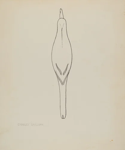 Decoy (Red-Wing Black Bird) by Charles Garjian, index of american design, 1935-1942