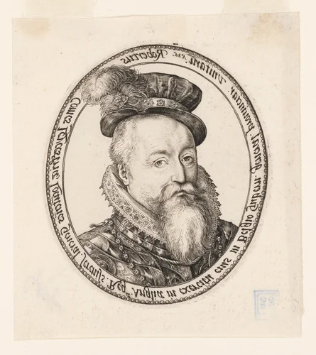 Robert Dudley, Earl of Leicester by Hendrick Goltzius, print, 1586